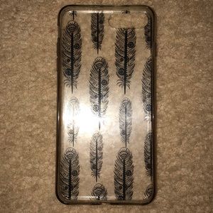 iPhone 7/8 plus gold feather case